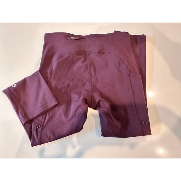 Lululemon Speed Up Crop 21" Black‎ Cherry - Picture 3 of 6